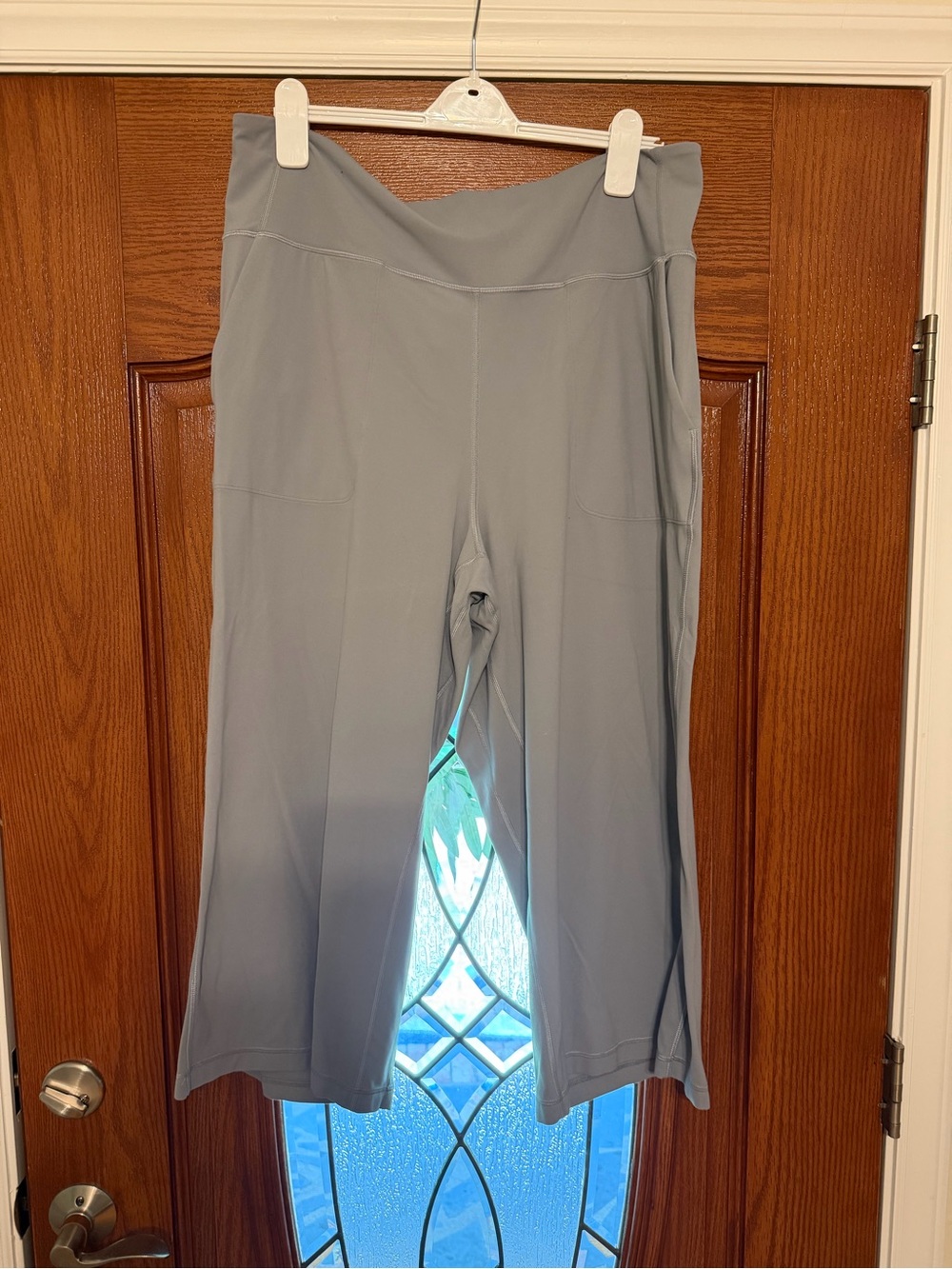 Lululemon Align High-Rise Wide Leg Crop womens size 20 Light Gray
